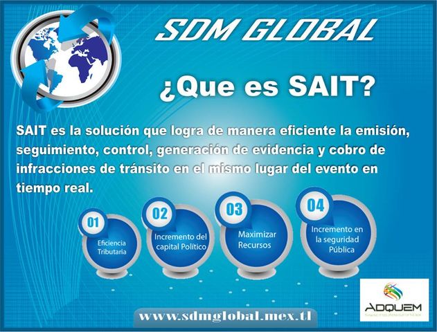 SISTEMA DE TRANSITO MUNICIPAL ESTATAL PARA EL LEVANTAMIENTO DE MULTAS O INFRACCIONES SDM GLOBAL MÉXICO TODO EN SEGURIDAD