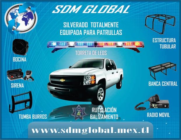 EQUIPO EQUIPAMIENTO CONVERSIÓN DE PATRULLAS SUBSEMUN CON EQUIPO MARCA WHELEN SDM GLOBAL MÉXICO UNIDADES MÓVILES GRÚAS AMBULANCIAS TORRETA SIRENA BOCINA ROLL BAR BURRERA TUMBA BURROS RADIO GPS SISTEMA DE TRANSITO INFRACIONES