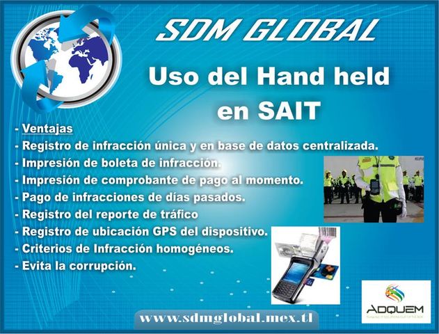 SISTEMA DE TRANSITO MUNICIPAL ESTATAL PARA EL LEVANTAMIENTO DE MULTAS O INFRACCIONES SDM GLOBAL MÉXICO TODO EN SEGURIDAD