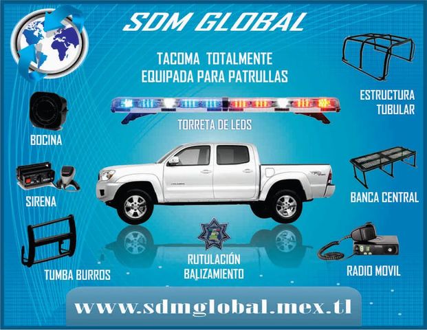 CONVERSIÓN EQUIPAMIENTO PATRULLAS AMBULANCIAS VENTA UNIFORMES PARA POLICÍA EQUIPO TORRETA MARCA WHELEN MEXICO SDM GLOBAL UNIDADES MÓVILES TODO PATRULLAS